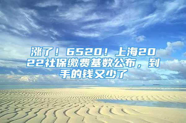 漲了！6520！上海2022社保繳費基數(shù)公布，到手的錢又少了