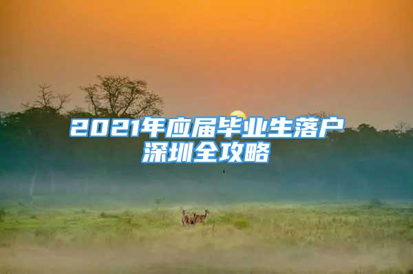 2021年應(yīng)屆畢業(yè)生落戶深圳全攻略