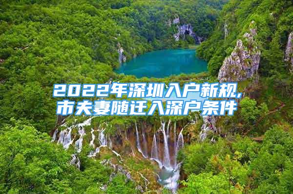 2022年深圳入戶新規(guī),市夫妻隨遷入深戶條件