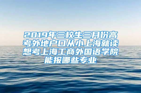 2019年三校生三月份高考外地戶口從小上海就讀想考上海工商外國語學院能報哪些專業(yè)