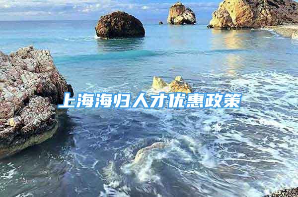 上海海歸人才優(yōu)惠政策