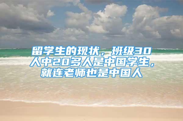 留學(xué)生的現(xiàn)狀，班級(jí)30人中20多人是中國(guó)學(xué)生，就連老師也是中國(guó)人