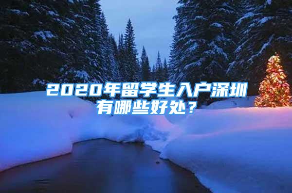 2020年留學(xué)生入戶深圳有哪些好處？