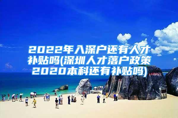 2022年入深戶還有人才補貼嗎(深圳人才落戶政策2020本科還有補貼嗎)