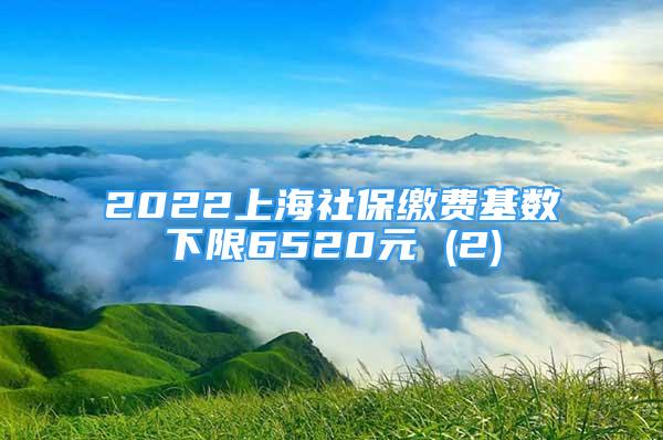 2022上海社保繳費基數(shù)下限6520元 (2)