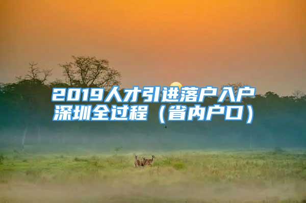 2019人才引進(jìn)落戶入戶深圳全過程（省內(nèi)戶口）