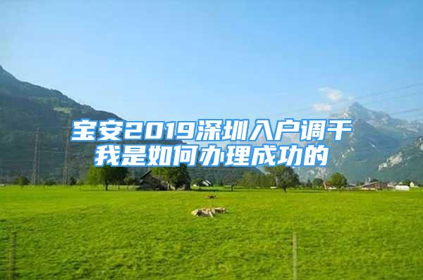 寶安2019深圳入戶調(diào)干我是如何辦理成功的