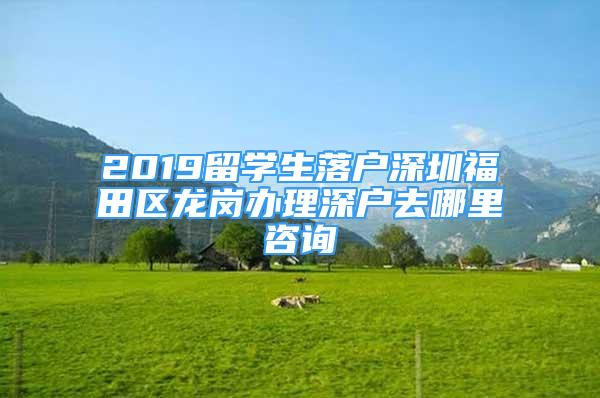 2019留學(xué)生落戶深圳福田區(qū)龍崗辦理深戶去哪里咨詢