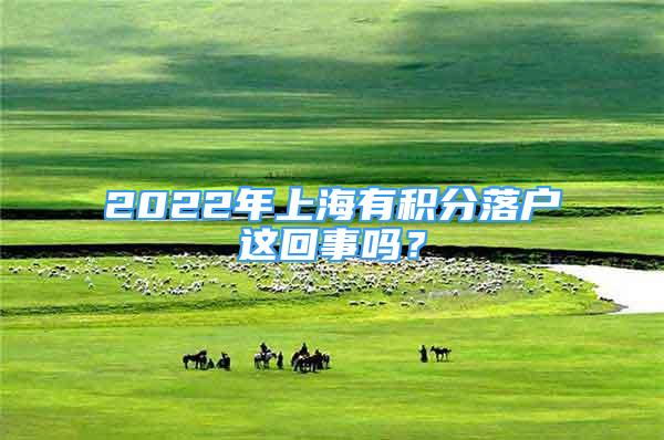 2022年上海有積分落戶(hù)這回事嗎？