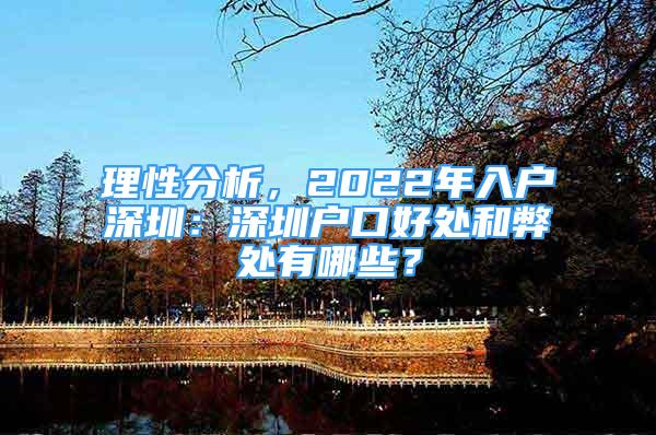 理性分析，2022年入戶深圳：深圳戶口好處和弊處有哪些？