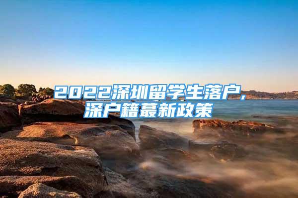 2022深圳留學(xué)生落戶(hù),深戶(hù)籍蕞新政策