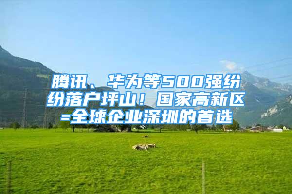 騰訊、華為等500強(qiáng)紛紛落戶坪山！國家高新區(qū)=全球企業(yè)深圳的首選