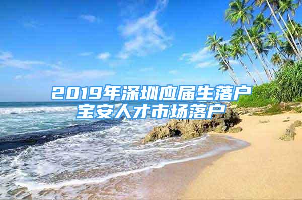 2019年深圳應(yīng)屆生落戶寶安人才市場(chǎng)落戶