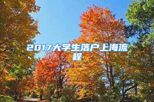 2017大學(xué)生落戶上海流程