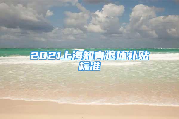 2021上海知青退休補貼標(biāo)準(zhǔn)