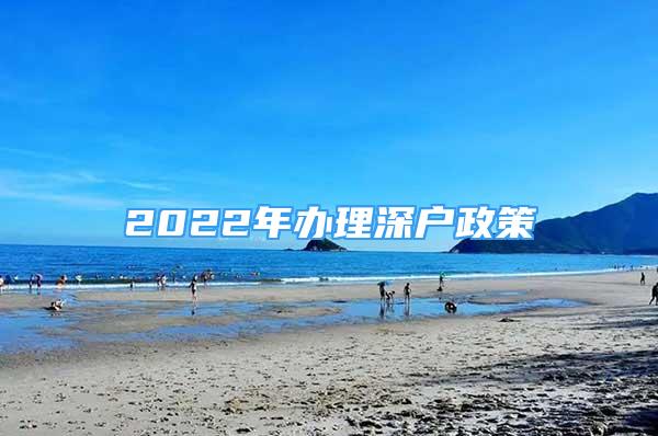 2022年辦理深戶政策