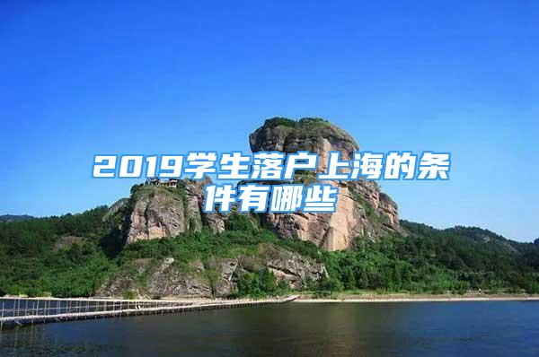 2019學生落戶上海的條件有哪些