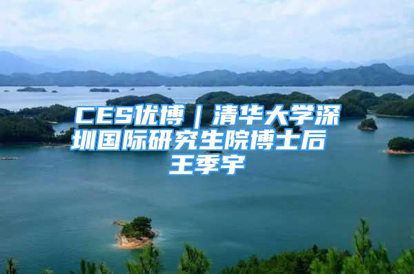 CES優(yōu)博｜清華大學深圳國際研究生院博士后 王季宇