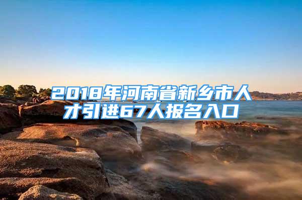 2018年河南省新鄉(xiāng)市人才引進(jìn)67人報(bào)名入口