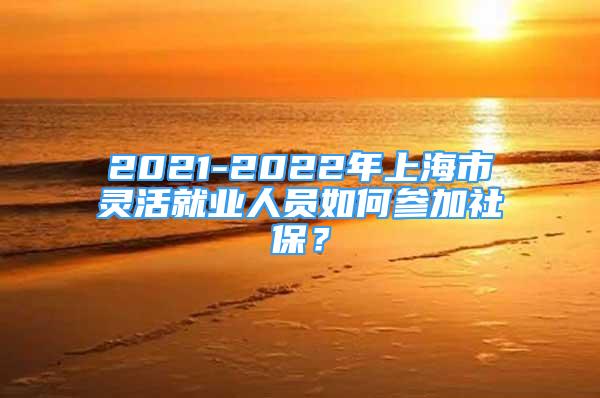 2021-2022年上海市靈活就業(yè)人員如何參加社保？