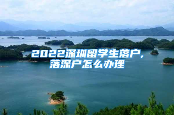 2022深圳留學(xué)生落戶,落深戶怎么辦理