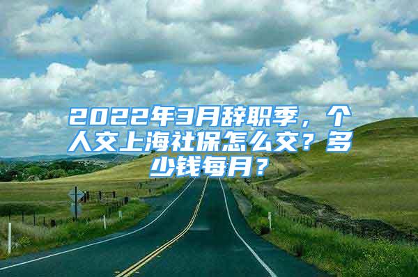 2022年3月辭職季，個人交上海社保怎么交？多少錢每月？