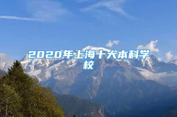 2020年上海十大本科學校