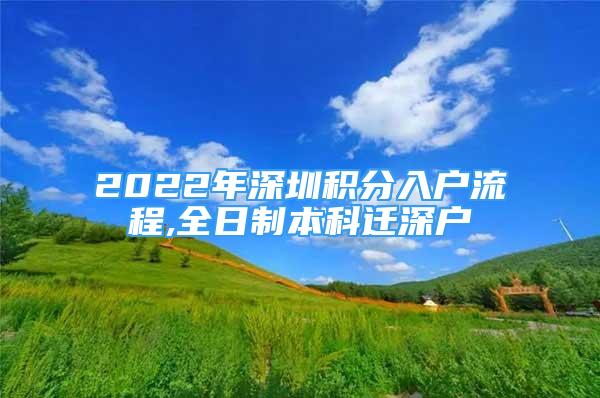 2022年深圳積分入戶流程,全日制本科遷深戶