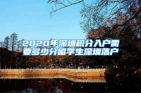 2020年深圳積分入戶需要多少分留學生深圳落戶