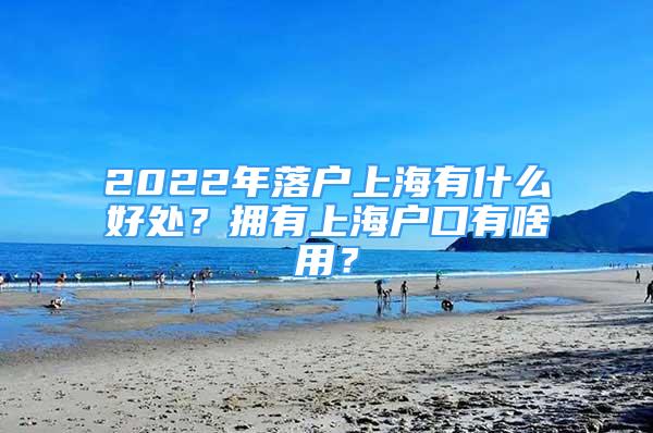 2022年落戶上海有什么好處？擁有上海戶口有啥用？