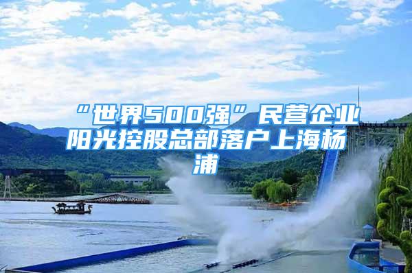 “世界500強(qiáng)”民營企業(yè)陽光控股總部落戶上海楊浦