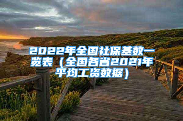 2022年全國社?；鶖?shù)一覽表（全國各省2021年平均工資數(shù)據(jù)）