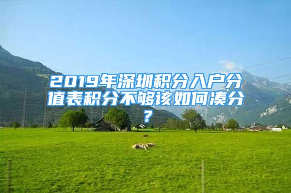 2019年深圳積分入戶分值表積分不夠該如何湊分？