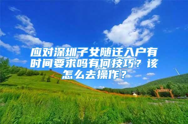 應(yīng)對深圳子女隨遷入戶有時間要求嗎有何技巧？該怎么去操作？