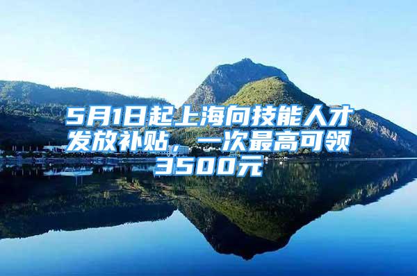 5月1日起上海向技能人才發(fā)放補(bǔ)貼，一次最高可領(lǐng)3500元