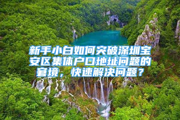 新手小白如何突破深圳寶安區(qū)集體戶口地址問題的窘境，快速解決問題？