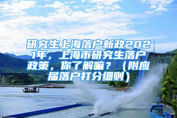 研究生上海落戶新政2021年，上海市研究生落戶政策，你了解嘛？（附應(yīng)屆落戶打分細(xì)則）