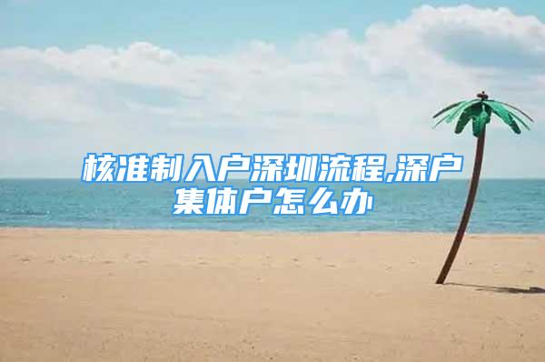 核準制入戶深圳流程,深戶集體戶怎么辦