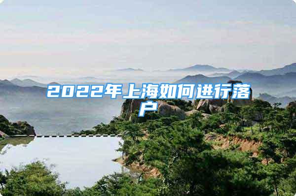 2022年上海如何進行落戶