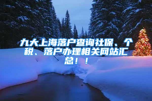 九大上海落戶查詢社保、個(gè)稅、落戶辦理相關(guān)網(wǎng)站匯總?。?/></p>
								<p style=