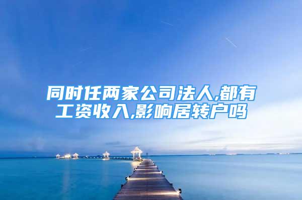 同時(shí)任兩家公司法人,都有工資收入,影響居轉(zhuǎn)戶嗎