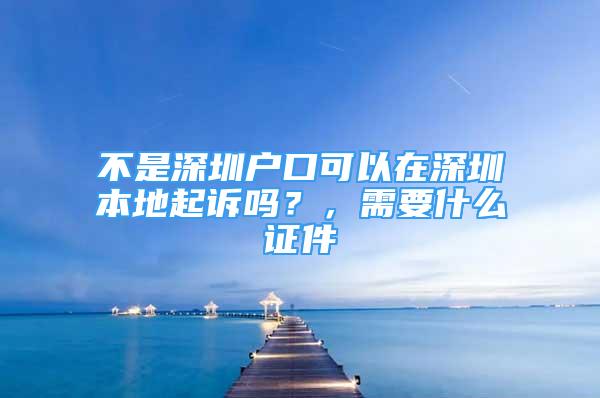 不是深圳戶口可以在深圳本地起訴嗎？，需要什么證件