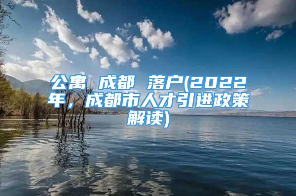 公寓 成都 落戶(2022年，成都市人才引進(jìn)政策解讀)