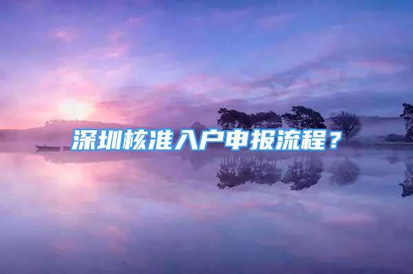 深圳核準(zhǔn)入戶申報(bào)流程？