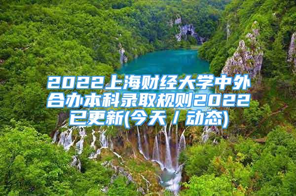 2022上海財經(jīng)大學中外合辦本科錄取規(guī)則2022已更新(今天／動態(tài))