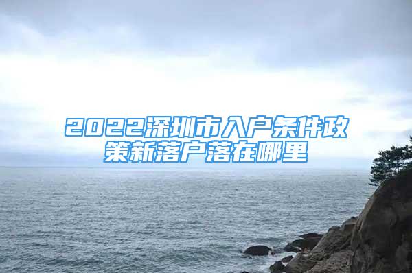 2022深圳市入戶條件政策新落戶落在哪里