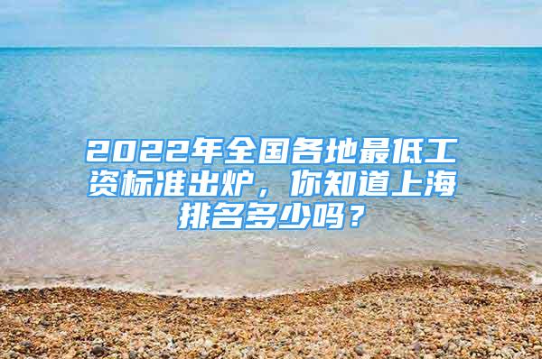 2022年全國各地最低工資標(biāo)準(zhǔn)出爐，你知道上海排名多少嗎？