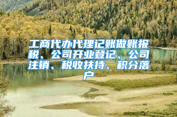 工商代辦代理記賬做賬報稅、公司開業(yè)登記、公司注銷、稅收扶持、積分落戶