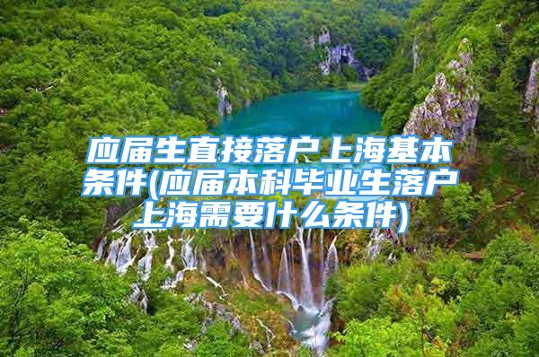 應(yīng)屆生直接落戶上?；緱l件(應(yīng)屆本科畢業(yè)生落戶上海需要什么條件)