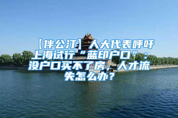 【伴公汀】人大代表呼吁上海試行“藍(lán)印戶口”：沒戶口買不了房，人才流失怎么辦？